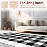 Rustic Black and White Check(Black)