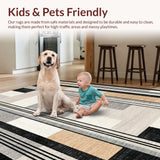 Ultra Soft Area Rug, Non Slip, Stain Resistant, Washable Area Rugs for Living Room, Bedroom, Elegant Nonslip Decorative Surface With Contemporary Monochrome Design(Gray)