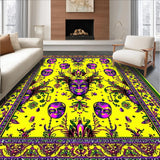 Ultra Soft Area Rug, Non Slip, Stain Resistant, Washable Area Rugs for Living Room, Bedroom, Colorful Jazz-Inspired Pattern(Yellow)