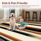 Ultra Soft Area Rug, Non Slip, Stain Resistant, Washable Area Rugs for Living Room, Bedroom, Trendy Western Vibe Howdy Accent Beige Black Decor(Brown)