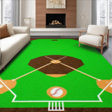 Dynamic Green and Brown Sports Motif(Green)