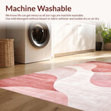 Ultra Soft Area Rug, Non Slip, Stain Resistant, Washable Area Rugs for Living Room, Bedroom, Inviting Plush Colorful Design(Beige)