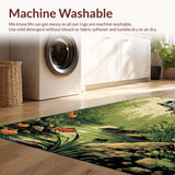 Ultra Soft Area Rug, Non Slip, Stain Resistant, Washable Area Rugs for Living Room, Bedroom, Charming Multicolor Coastal Aesthetic(Green)