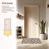 Artful Checkered Tiled Visual Appeal(Beige)