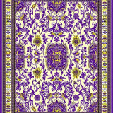 Ultra Soft Area Rug, Non Slip, Stain Resistant, Washable Area Rugs for Living Room, Bedroom, Whimsical Graphic Floral Arrangement(Purple)