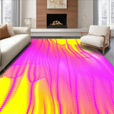 Ultra Soft Area Rug, Non Slip, Stain Resistant, Washable Area Rugs for Living Room, Bedroom, Vibrant Tie-Dye Aesthetic Blend(Yellow)