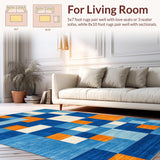 Funky Rainbow Fuzzy Geometry(Blue)