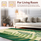 Ultra Soft Area Rug, Non Slip, Stain Resistant, Washable Area Rugs for Living Room, Bedroom, Fresh Modern Organic Shapes(Beige)