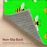 Ultra Soft Area Rug, Non Slip, Stain Resistant, Washable Area Rugs for Living Room, Bedroom, Quirky Fun Decorative Piece(Green)