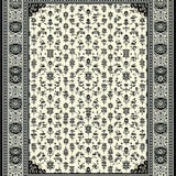 Ultra Soft Area Rug, Non Slip, Stain Resistant, Washable Area Rugs for Living Room, Bedroom, Charming Rustic Symmetrical Artistry(Ivory)