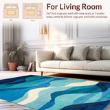 Chic Fluid Abstract Design(Blue)