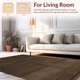 Ultra Soft Area Rug, Non Slip, Stain Resistant, Washable Area Rugs for Living Room, Bedroom, Whimsical Earthy Animal Print(Brown)