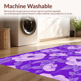Ultra Soft Area Rug, Non Slip, Stain Resistant, Washable Area Rugs for Living Room, Bedroom, Lush Textured Contemporary Appeal(Purple)