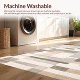 Ultra Soft Area Rug, Non Slip, Stain Resistant, Washable Area Rugs for Living Room, Bedroom, Elegant Neutral Toned Abstract Design(Beige)