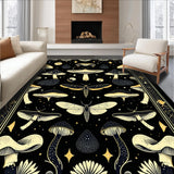Witchy Earthy Mushroom Motif(Black)