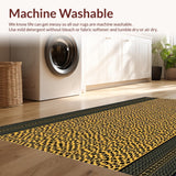 Ultra Soft Area Rug, Non Slip, Stain Resistant, Washable Area Rugs for Living Room, Bedroom, Contemporary Faux Fur Pattern(Gold)