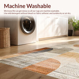 Ultra Soft Area Rug, Non Slip, Stain Resistant, Washable Area Rugs for Living Room, Bedroom, Stylish Neutral Animal Motif(Beige)
