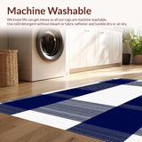 Elegant Minimalist Blue Plaid Design(Blue)