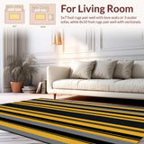 Ultra Soft Area Rug, Non Slip, Stain Resistant, Washable Area Rugs for Living Room, Bedroom, Exotic Monochrome Animal Print(Black)