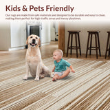 Ultra Soft Area Rug, Non Slip, Stain Resistant, Washable Area Rugs for Living Room, Bedroom, Elegant Textured Warmth Design(Beige)