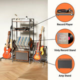 ODIKA Rock N Roll Guitar Stand and Vinyl Shelf