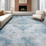 Ultra Soft Area Rug, Non Slip, Stain Resistant, Washable Area Rugs for Living Room, Bedroom, Minimalistic Grey Diamond Arrangement(Gray)