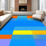 Vibrant Rainbow Geometric Design(Blue)