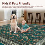 Intricate Geometric Design Area with Teal and Copper Accents(Blue)