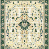 Ultra Soft Area Rug, Non Slip, Stain Resistant, Washable Area Rugs for Living Room, Bedroom, Super Shag Beige and Green(Ivory)