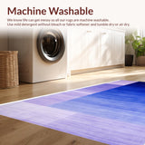 Ultra Soft Area Rug, Non Slip, Stain Resistant, Washable Area Rugs for Living Room, Bedroom, Soft Pastel Abstract Wave(Blue)