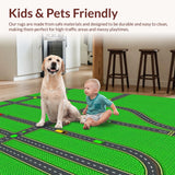 Ultra Soft Area Rug, Non Slip, Stain Resistant, Washable Area Rugs for Living Room, Bedroom, Large Kids Play Mat for Group Learning(Green)