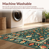 Chic Green Floral Motif(Green)