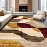 Ultra Soft Area Rug, Non Slip, Stain Resistant, Washable Area Rugs for Living Room, Bedroom, Boho Geometric Area Multicolored Abstract(Beige)