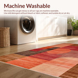 Ultra Soft Area Rug, Non Slip, Stain Resistant, Washable Area Rugs for Living Room, Bedroom, Vibrant Modern Artistic Expression(Red)