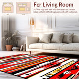 Luxurious Warm Tones Striped Fabric(Red)