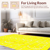 Ultra Soft Area Rug, Non Slip, Stain Resistant, Washable Area Rugs for Living Room, Bedroom, Eclectic Color Splash Composition(Yellow)