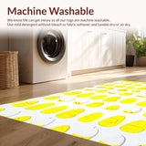 Ultra Soft Area Rug, Non Slip, Stain Resistant, Washable Area Rugs for Living Room, Bedroom, Quirky Cartoonish Floor Accent(Yellow)