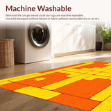 Ultra Soft Area Rug, Non Slip, Stain Resistant, Washable Area Rugs for Living Room, Bedroom, Vivid Playful Plush Tufted Delight(Orange)