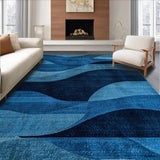 Ultra Soft Area Rug, Non Slip, Stain Resistant, Washable Area Rugs for Living Room, Bedroom, Modern Abstract Non-Slip Living Room Carpet(Blue)
