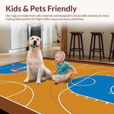 Ultra Soft Area Rug, Non Slip, Stain Resistant, Washable Area Rugs for Living Room, Bedroom, Rustic Earthy Tone Pattern(Brown)