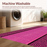 Ultra Soft Area Rug, Non Slip, Stain Resistant, Washable Area Rugs for Living Room, Bedroom, Playful Pink and Black Decorative Blend(Pink)