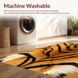 Ultra Soft Area Rug, Non Slip, Stain Resistant, Washable Area Rugs for Living Room, Bedroom, Non-Shedding Decorative Animal Hide Bedroom Carpet(Brown)