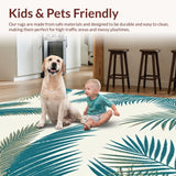 Contemporary Aqua Nature Print(Ivory)