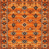 Ultra Soft Area Rug, Non Slip, Stain Resistant, Washable Area Rugs for Living Room, Bedroom, Striking Diamond Patterned Style(Orange)