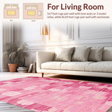 Ultra Soft Area Rug, Non Slip, Stain Resistant, Washable Area Rugs for Living Room, Bedroom, Urtlmaji Bow Accent Rug, Elegant Pink Bows Carpet, Sweet Bows Decor(Pink)