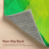 Ultra Soft Area Rug, Non Slip, Stain Resistant, Washable Area Rugs for Living Room, Bedroom, Vintage Gradient Bedroom Non-Slip Faux Wool Carpet(Green)