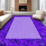 Ultra Soft Area Rug, Non Slip, Stain Resistant, Washable Area Rugs for Living Room, Bedroom, Soft Plush Modern Elegance(Purple)