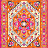 Ultra Soft Area Rug, Non Slip, Stain Resistant, Washable Area Rugs for Living Room, Bedroom, Transitional Bright Color Fusion(Orange)