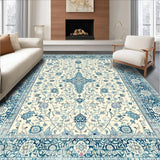 Luxurious Blue Trellis Style(Ivory)