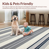 Ultra Soft Area Rug, Non Slip, Stain Resistant, Washable Area Rugs for Living Room, Bedroom, Stylish Vintage Medallion Theme(White)